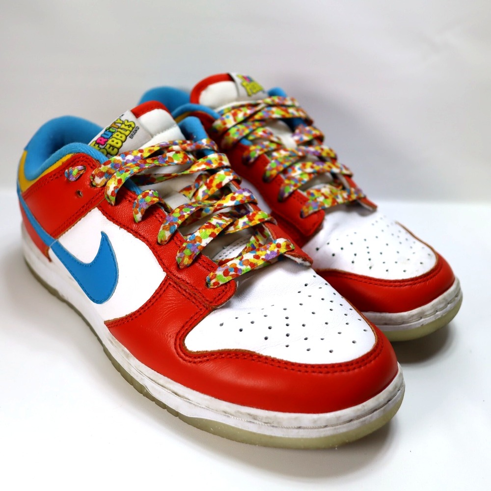 Nike Dunk Low LeBron James Fruity Pebbles Red US Size 7 NO BOX White Blue